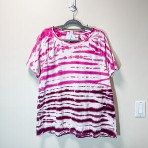 NWT Women's 14/16 LIVI Short-Sleeve Sweatshirt - Tie-Dye